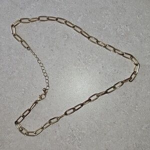 PAPER CLIP Style gold toned fashion adjustable As Is Costume Womens